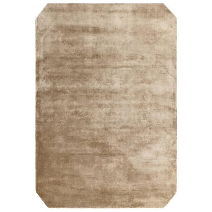 Rug Gleam plain beige taupe 200x290 cm