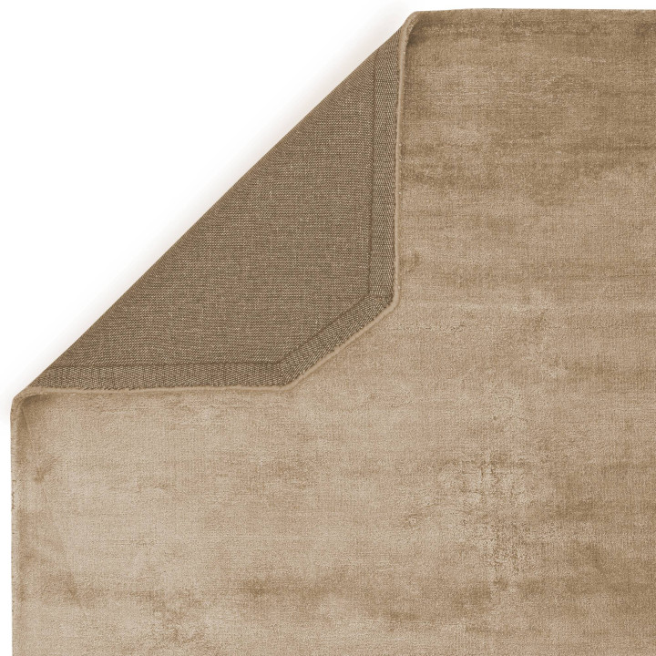 Rug Gleam plain beige taupe 200x290 cm
