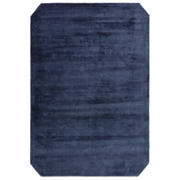 Tappeto Gleam tinta unita blu scuro e blu cobalt
