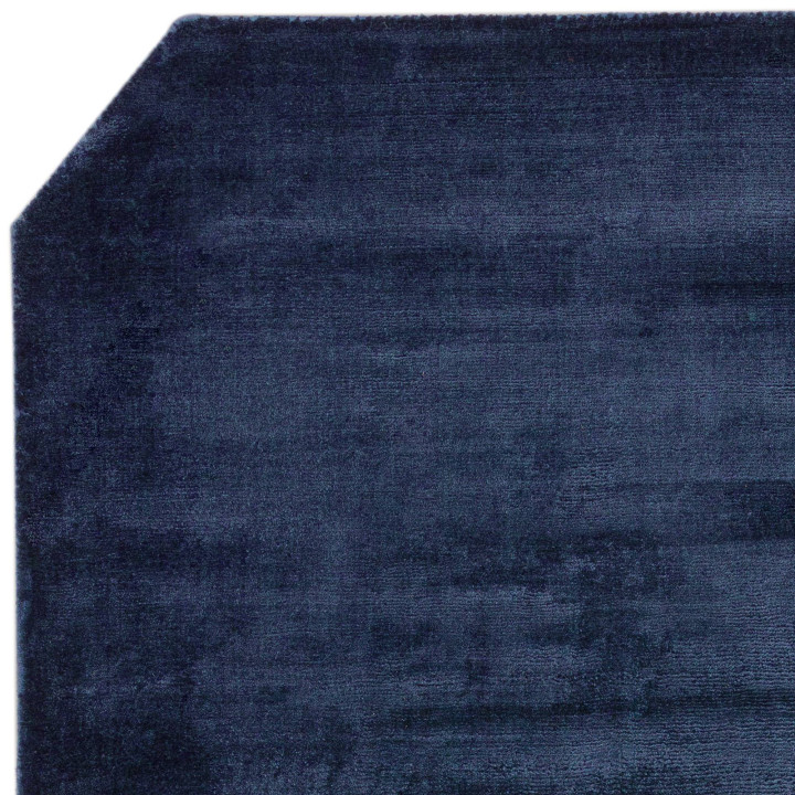 Rug Gleam plain dark blue cobalt blue indigo 200
