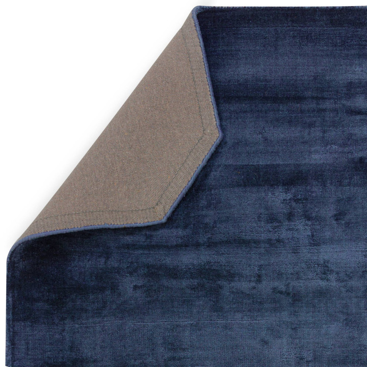 Rug Gleam plain dark blue cobalt blue indigo 200