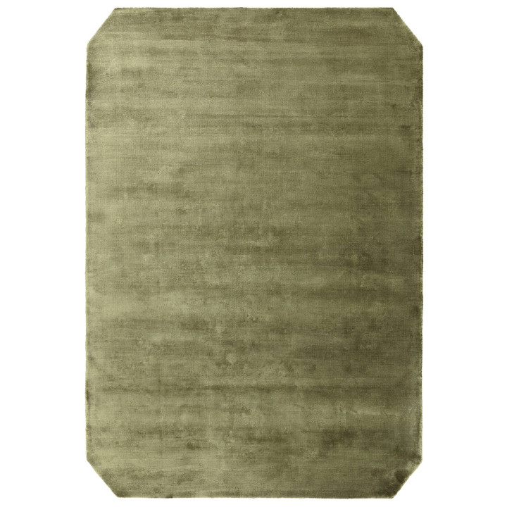 Rug Gleam plain olive green 160x230 cm