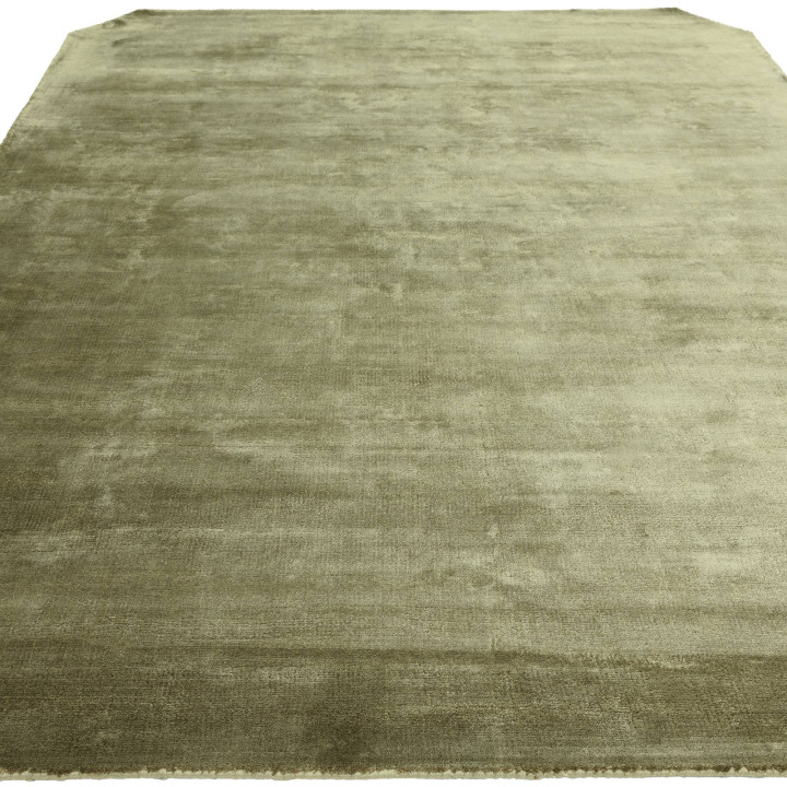 Rug Gleam plain olive green 160x230 cm