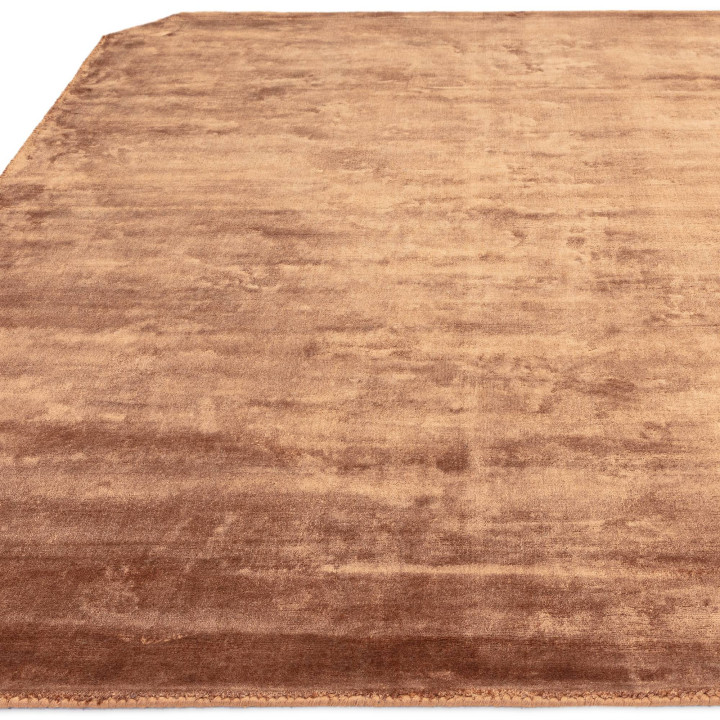 Tappeto Gleam tinta unita rame e mattone 160x230