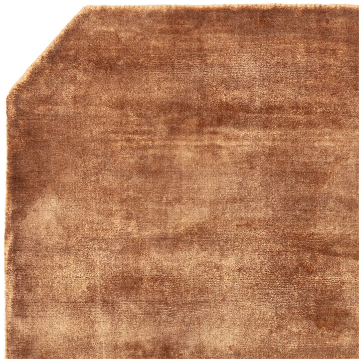 Tappeto Gleam tinta unita rame e mattone 160x230