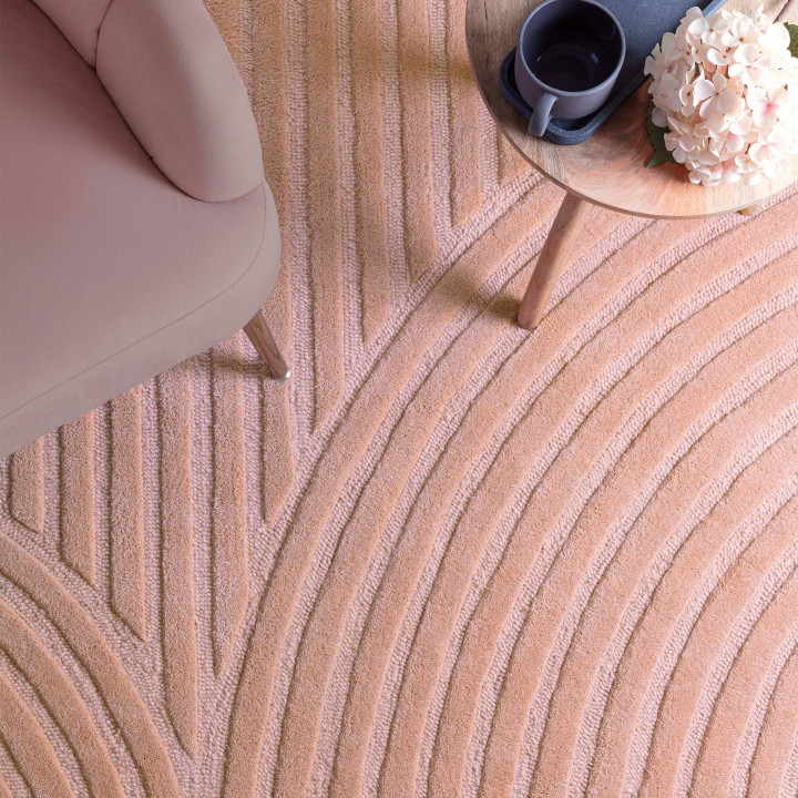 Rug Hague geometric antique pink pink 200x290 cm