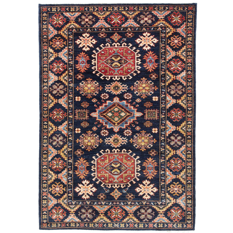 Kazak Fine 129x187 Cm Kazak Fine, Pakistan, Hand-carded