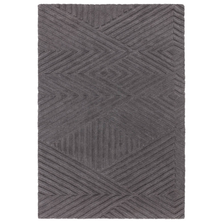 Tappeto Hague geometrico grigio scuro 160x230 cm