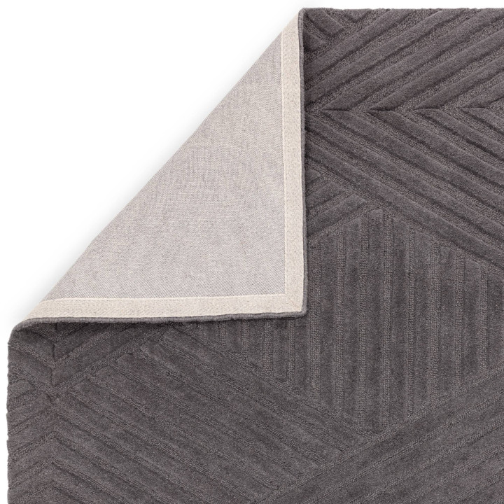 Rug Hague geometric dark grey 200x290 cm