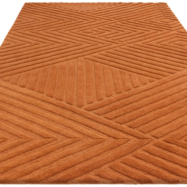 Rug Hague geometric copper terracotta 120x170 cm