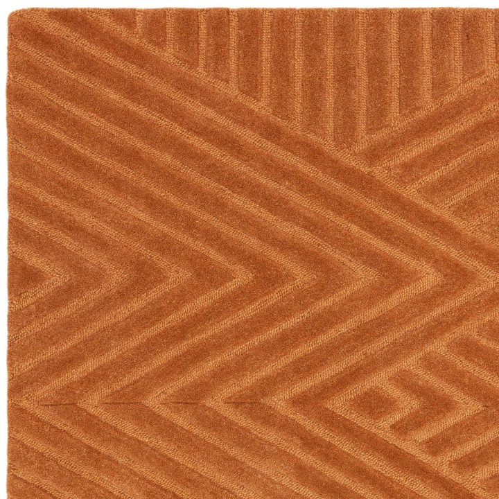 Rug Hague geometric copper terracotta 120x170 cm