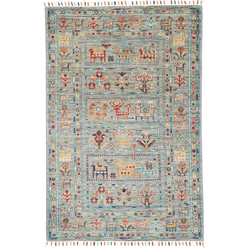 Rubin 80x120 Cm Rubin, Pakistan, Hand-carded Wool (warp: