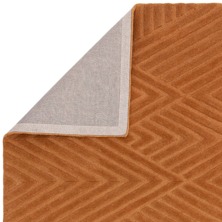 Rug Hague geometric brick copper dark orange 200