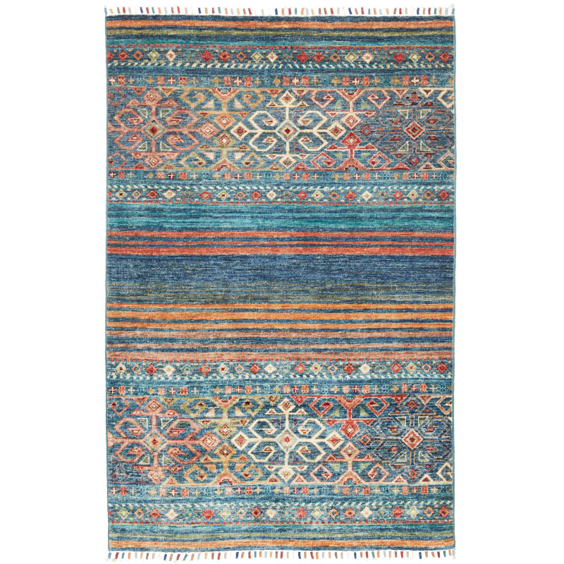 Rubin 97x152 Cm Rubin Pakistan Hand-carded Wool Cotton