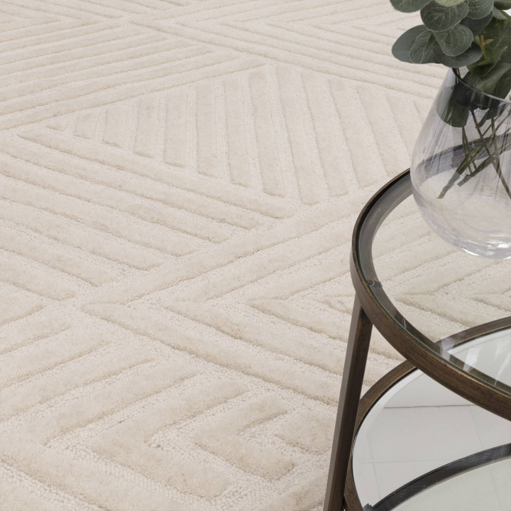 Rug Hague geometric cream white 120x170 cm