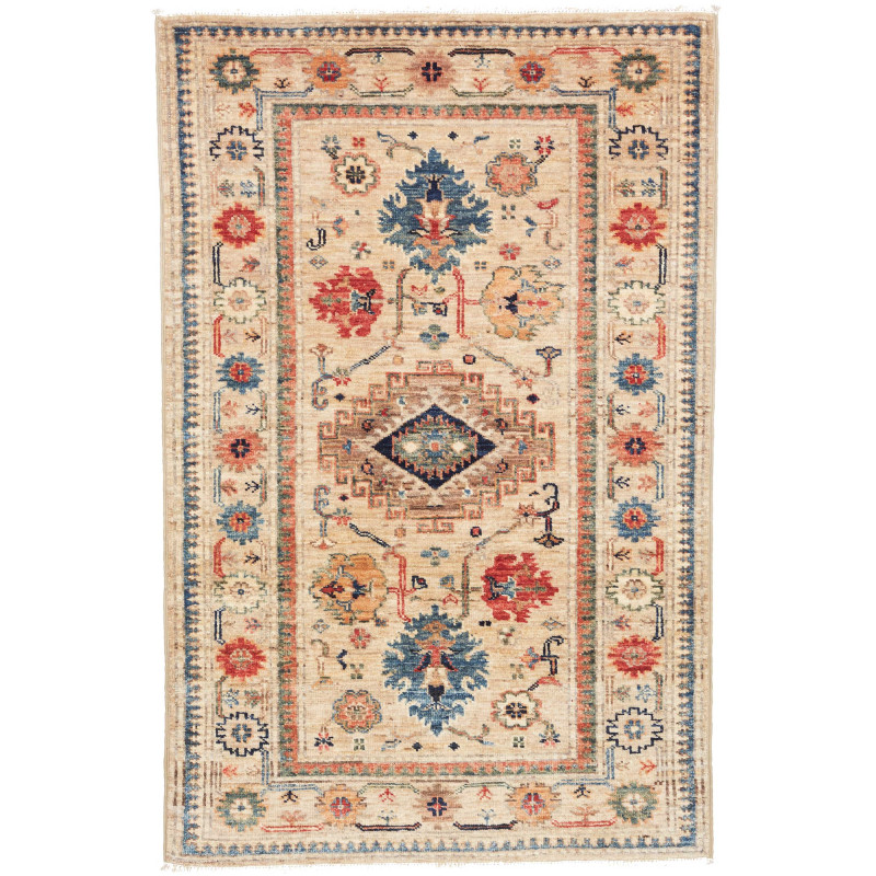 Kazak Fine 79x123 Cm Kazak Fine, Pakistan, Hand-carded Wool,