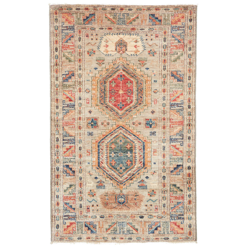Kazak Fine 76x127 Cm Kazak Fine, Pakistan, Hand-carded Wool,