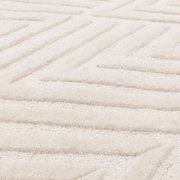 Tappeto Hague geometrico crema e bianco 160x230