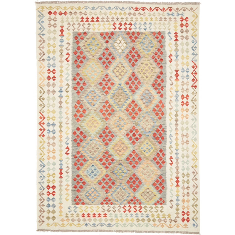 Kilim 207x292 Cm Kilim Afghanistan, Hand-carded Wool (warp: