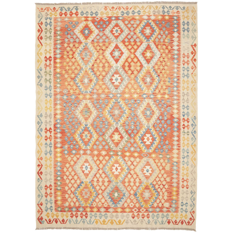 Kilim 210x295 Cm Kilim Afghanistan, Hand-carded Wool (warp: