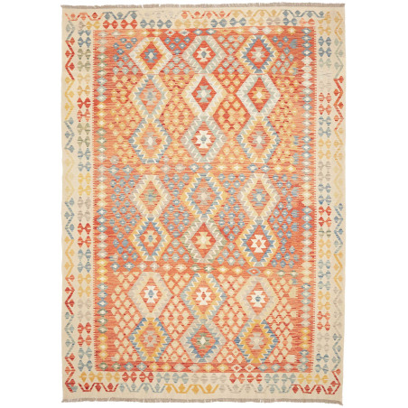 Kilim 210x295 Cm Kilim Afghanistan, Hand-carded Wool (warp: