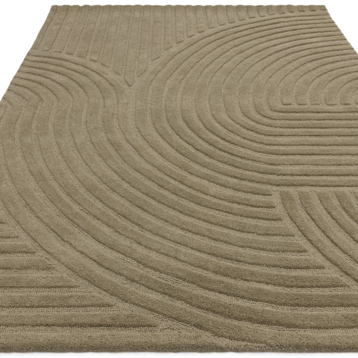 Rug Hague geometric olive green 160x230 cm