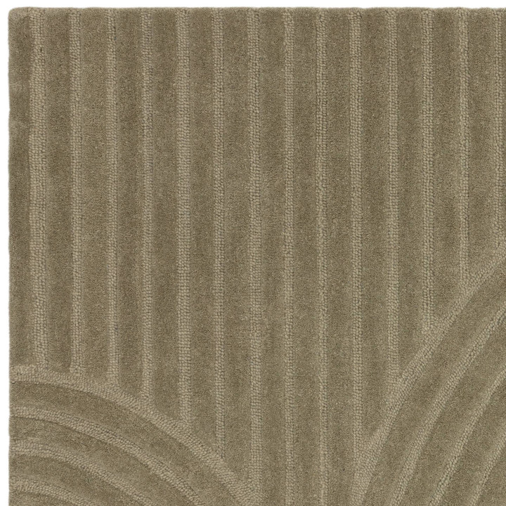 Rug Hague geometric olive green 200x290 cm