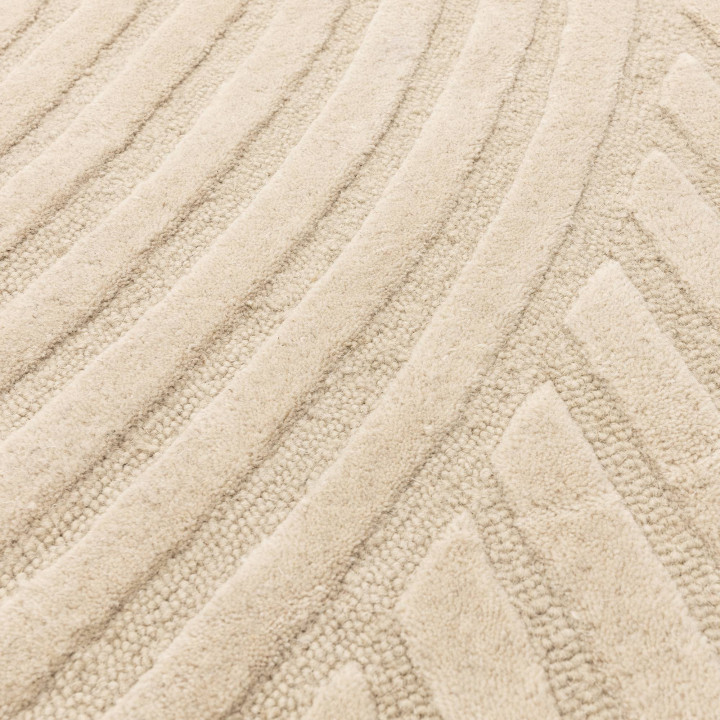 Tappeto Hague geometrico beige e sabbia 120x170