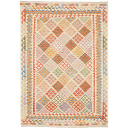 Kilim 203x289 Cm Afghanistan, Hand-carded Wool (warp:
