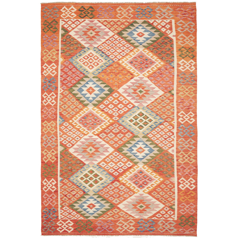 Kilim 203x300 Cm Kilim, Afghanistan, Hand-carded Wool On