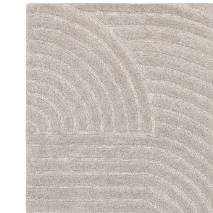Rug Hague geometric light grey silver 120x170 cm