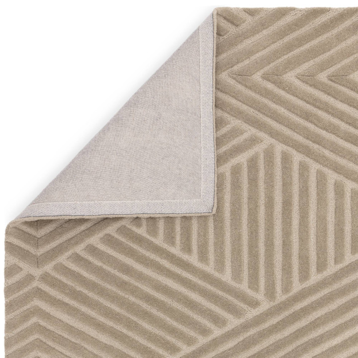 Tappeto Hague geometrico beige e tortora chiaro