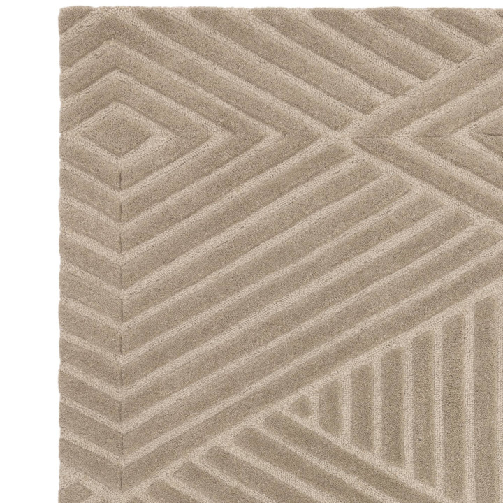 Tappeto Hague geometrico beige e sabbia 160x230