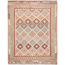 Kilim 198x258 Cm Kilim, Afghanistan, Hand-carded Wool (warp: