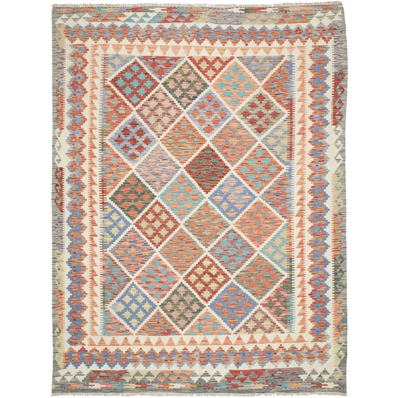 Kilim 197x263 Cm Kilim Afghanistan Hand-carded Wool Cotton