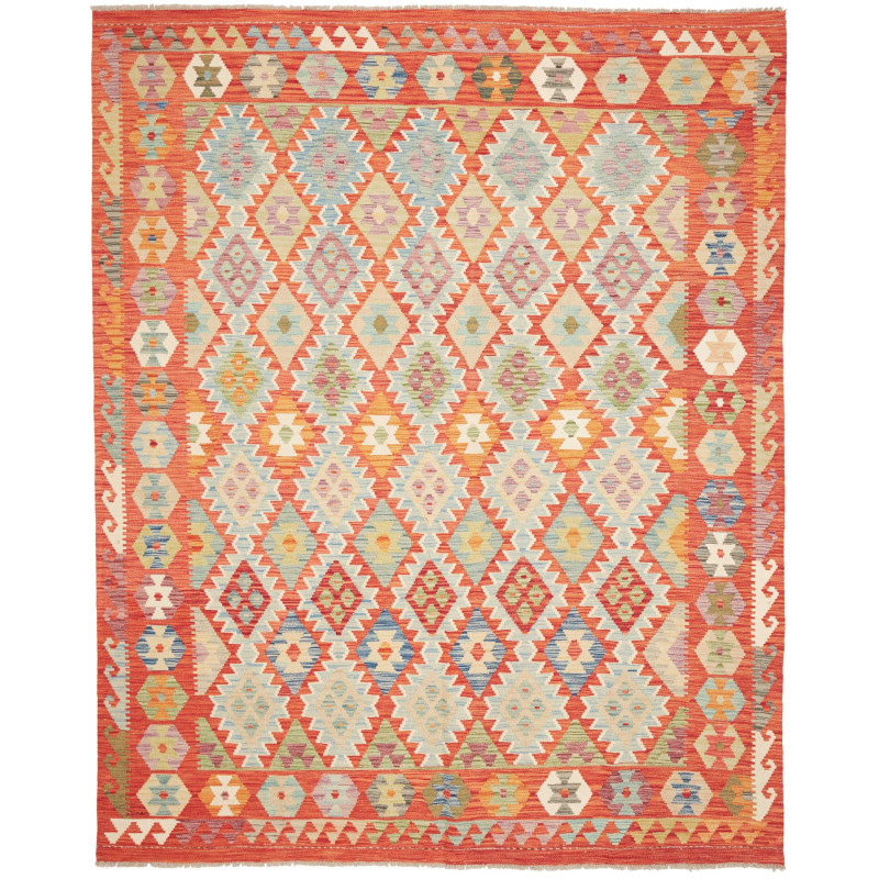 Kilim 211x257 Cm Afghan Kilim, Hand-carded Wool