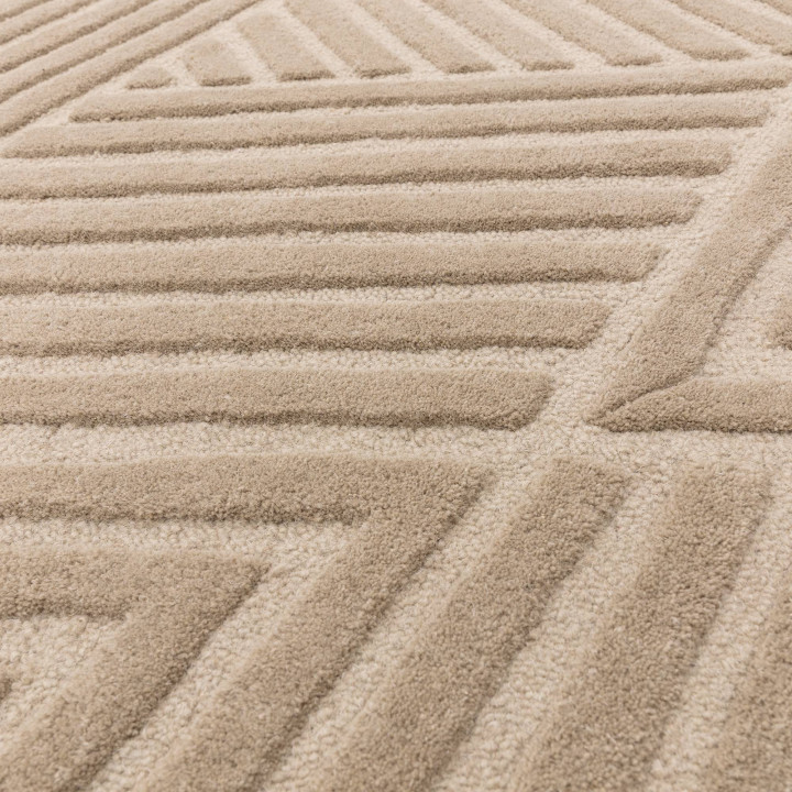 Rug Hague geometric beige sand 200x290 cm