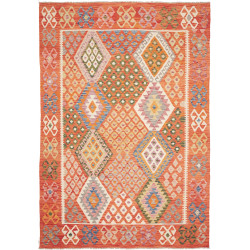Kilim 209x298 Cm Afghan Kilim In Hand-carded Wool And Cotton