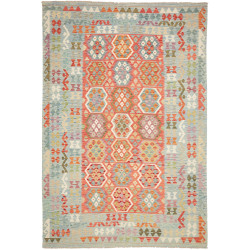 Kilim 209x309 Cm Afghan Kilim, Hand-carded Wool With Cotton