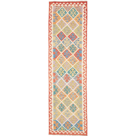 Kilim 81x294 Cm Kilim, Afghanistan, Hand-carded Wool, 0.3 Cm