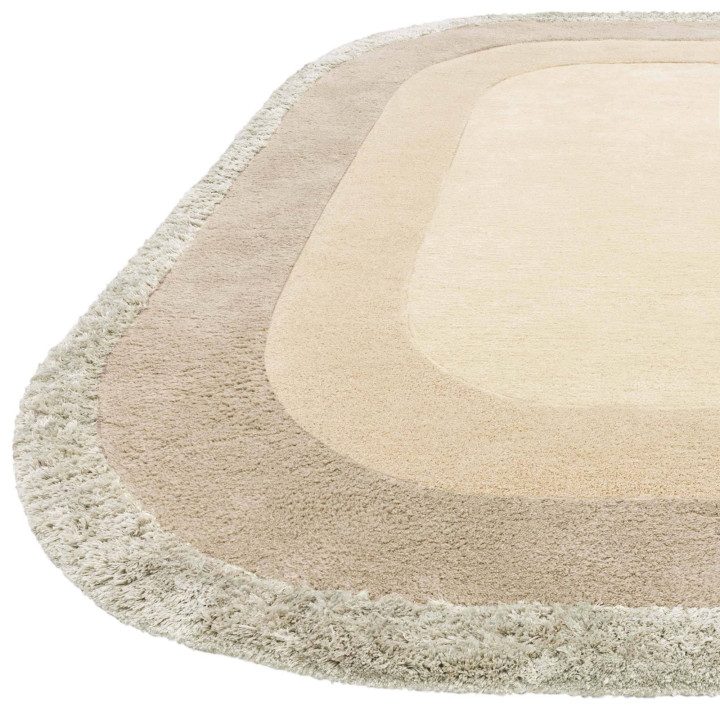 Tappeto Halo geometrico beige e tortora 200x290