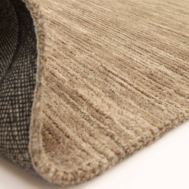 Tappeto Hazy tinta unita beige e tortora 120x170