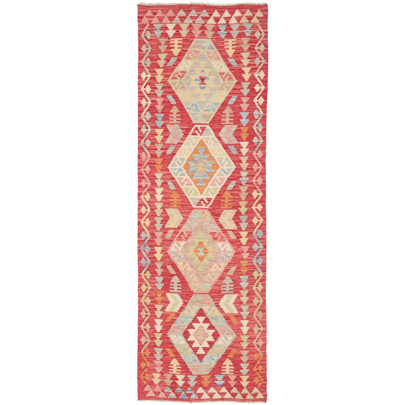 Kilim 75x235 Cm Kilim, Afghanistan, Hand-carded Wool (warp: