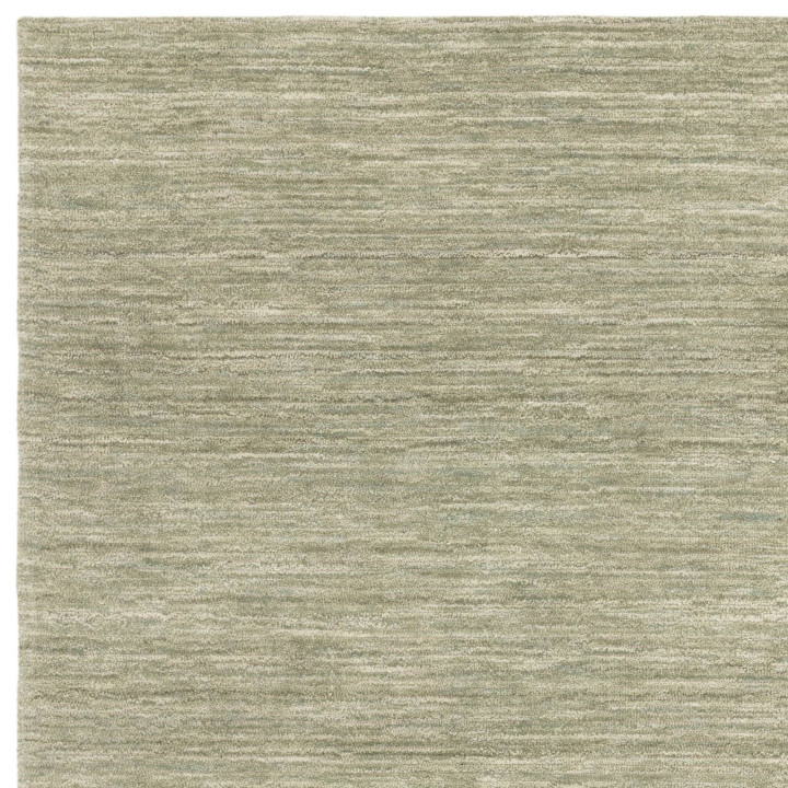 Tappeto Hazy tinta unita verde oliva e verde sal