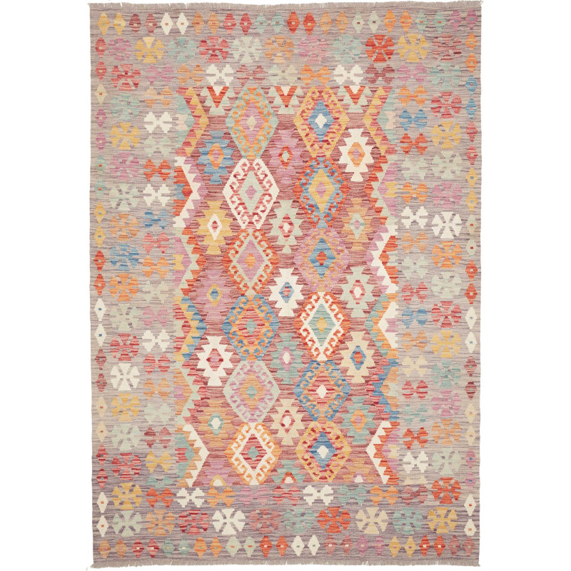 Kilim 174x241 Cm Kilim Afghanistan, Hand-carded Wool, Cotton