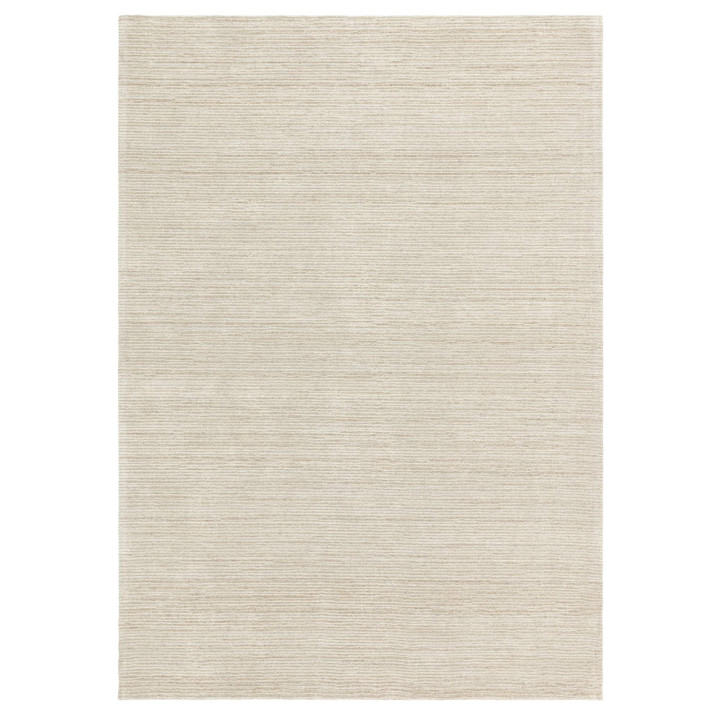 Rug Hazy plain cream white 200x290 cm