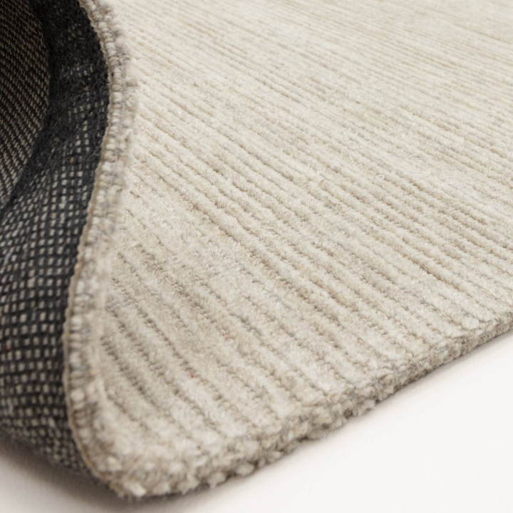 Rug Hazy plain cream white 200x290 cm