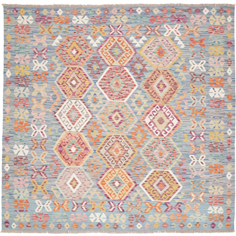 Kilim 198x192 Cm Afghan Kilim Wool