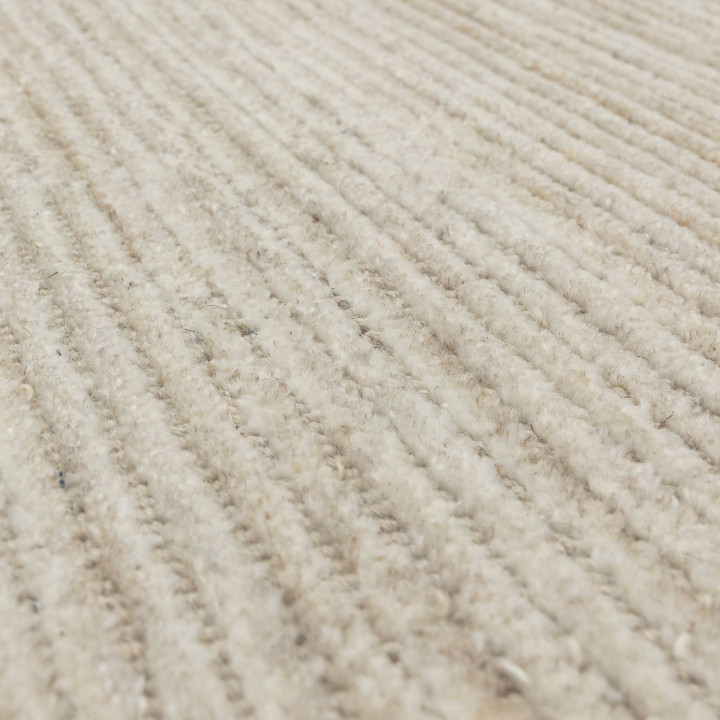 Rug Hazy plain cream white 200x290 cm