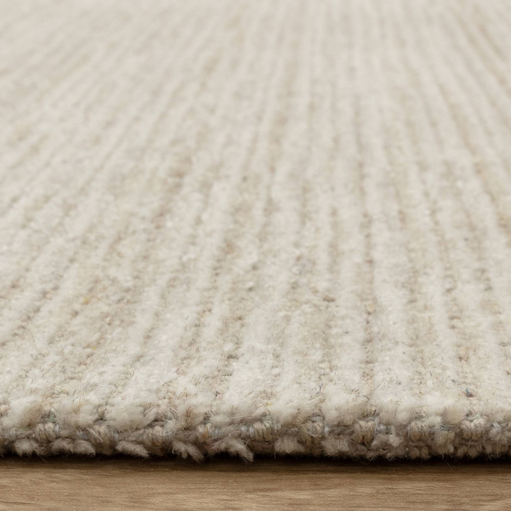 Rug Hazy plain cream white 200x290 cm